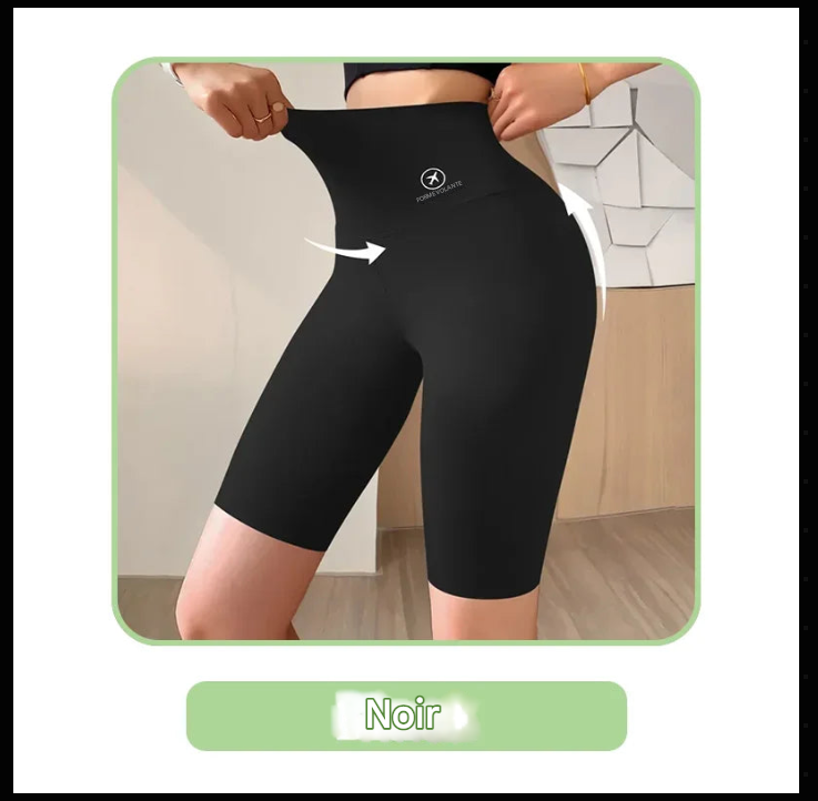 🧘♀️ Short Sport Femme Taille Haute Push-Up – Sans Couture, Yoga & Fitness (M à XL)