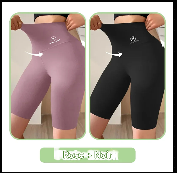 🧘♀️ Short Sport Femme Taille Haute Push-Up – Sans Couture, Yoga & Fitness (M à XL)