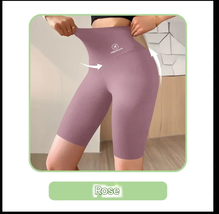 🧘♀️ Short Sport Femme Taille Haute Push-Up – Sans Couture, Yoga & Fitness (M à XL)