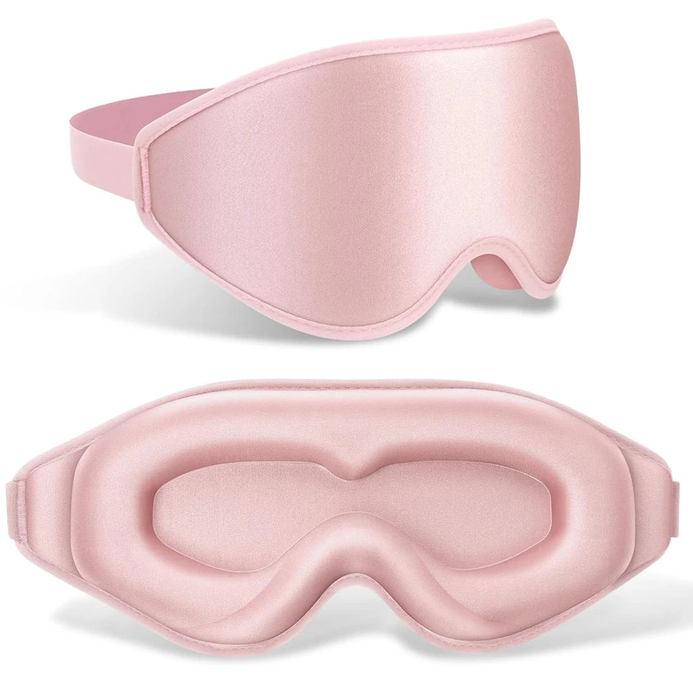 Masque de Sommeil 3D Ergonomique – 100 % Opaque, Ultra Confortable, Mousse à Mémoire de Forme
