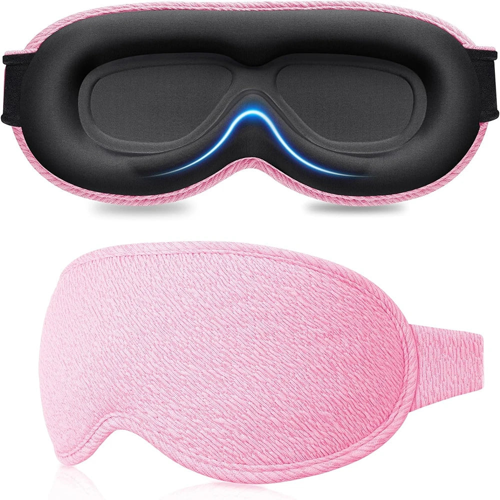 Masque de Sommeil 3D Ergonomique – 100 % Opaque, Ultra Confortable, Mousse à Mémoire de Forme