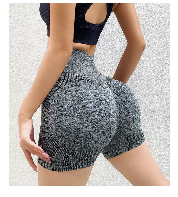 Short de Sport Femme Taille Haute – Séchage Rapide & Effet Push-Up pour Yoga, Fitness & Running