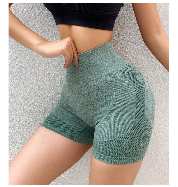Short de Sport Femme Taille Haute – Séchage Rapide & Effet Push-Up pour Yoga, Fitness & Running