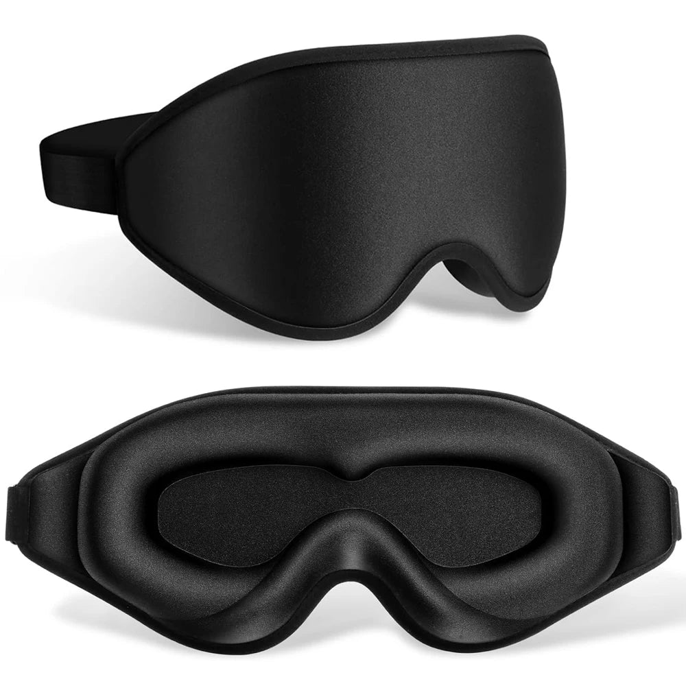 Masque de Sommeil 3D Ergonomique – 100 % Opaque, Ultra Confortable, Mousse à Mémoire de Forme