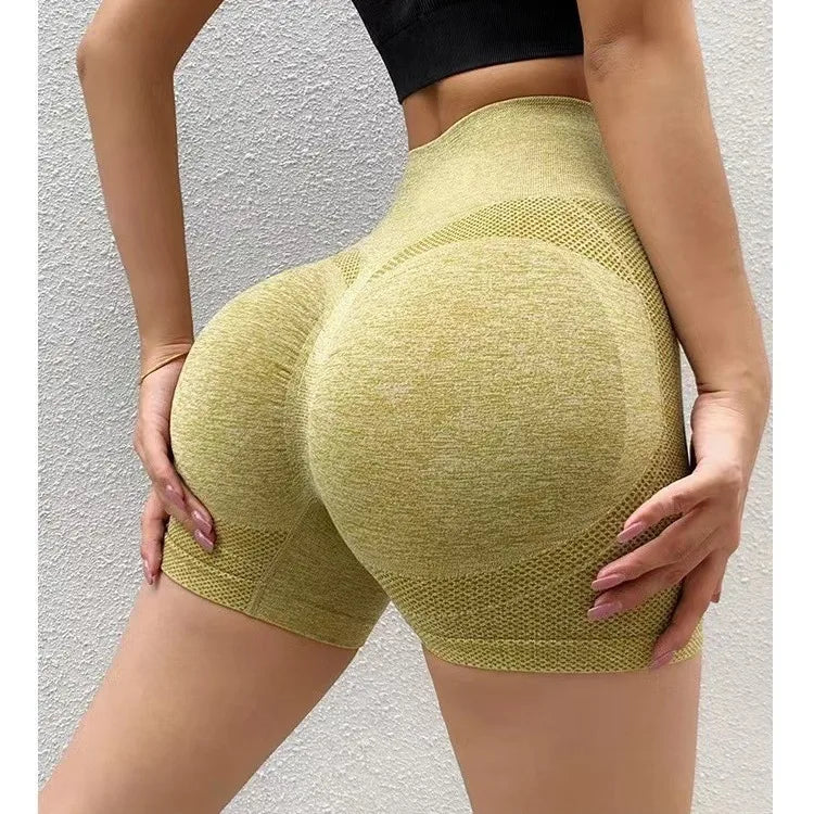 Short de Sport Femme Taille Haute – Séchage Rapide & Effet Push-Up pour Yoga, Fitness & Running