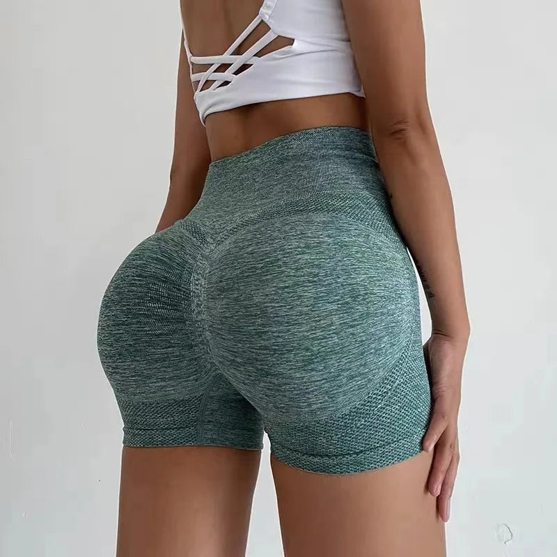 Short de Sport Femme Taille Haute – Séchage Rapide & Effet Push-Up pour Yoga, Fitness & Running