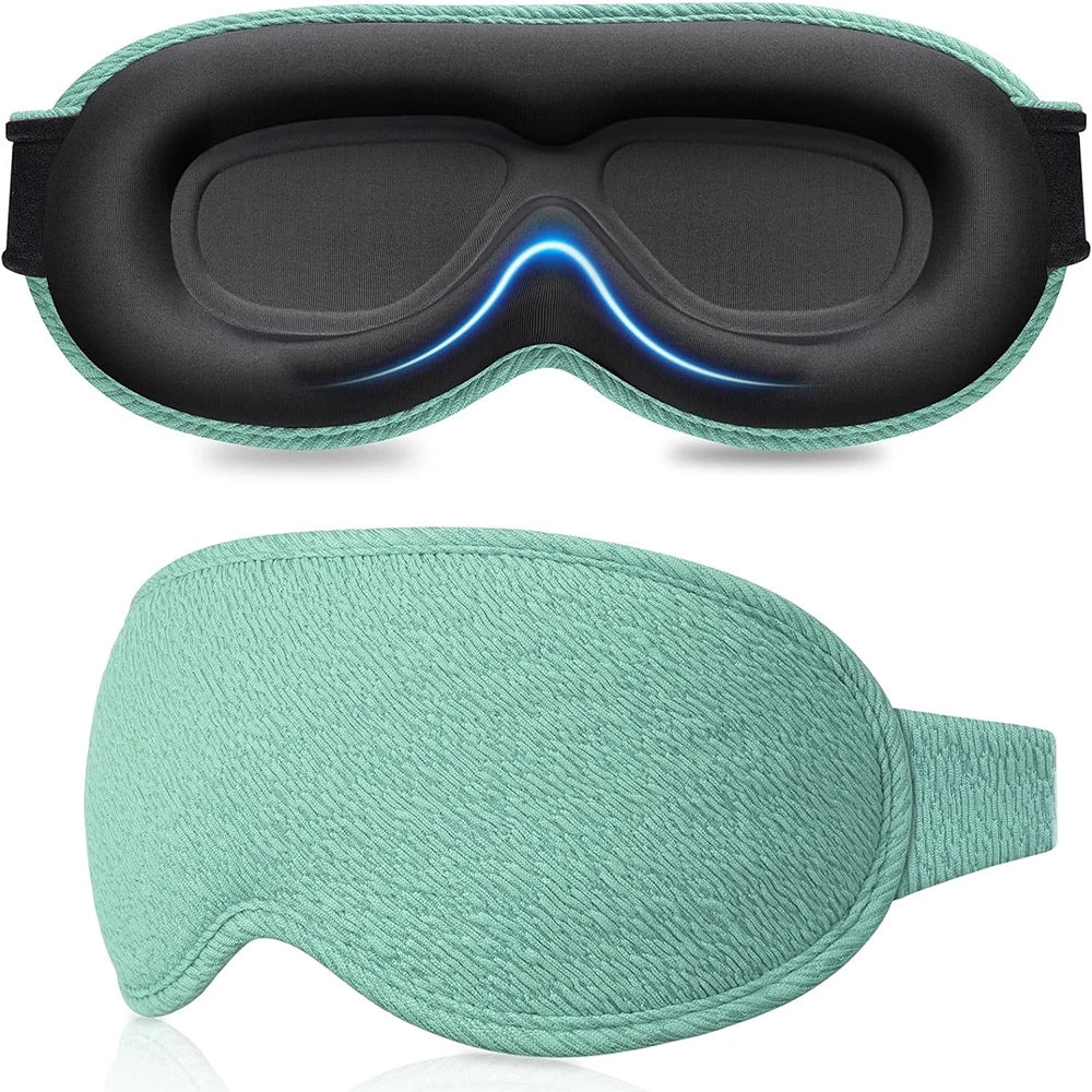 Masque de Sommeil 3D Ergonomique – 100 % Opaque, Ultra Confortable, Mousse à Mémoire de Forme
