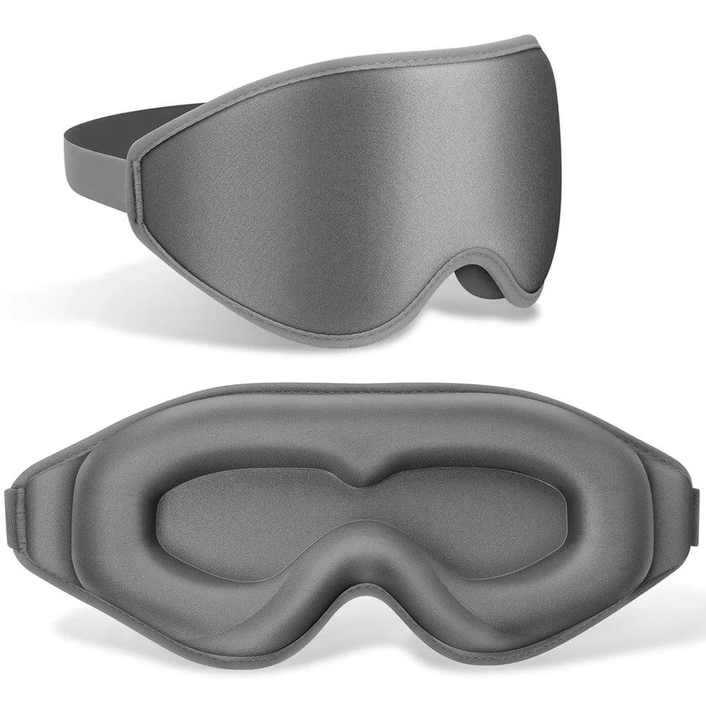 Masque de Sommeil 3D Ergonomique – 100 % Opaque, Ultra Confortable, Mousse à Mémoire de Forme