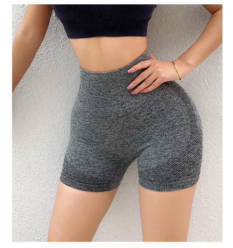 Short de Sport Femme Taille Haute – Séchage Rapide & Effet Push-Up pour Yoga, Fitness & Running