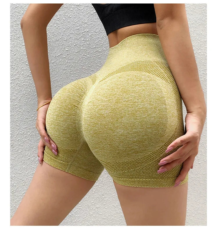Short de Sport Femme Taille Haute – Séchage Rapide & Effet Push-Up pour Yoga, Fitness & Running