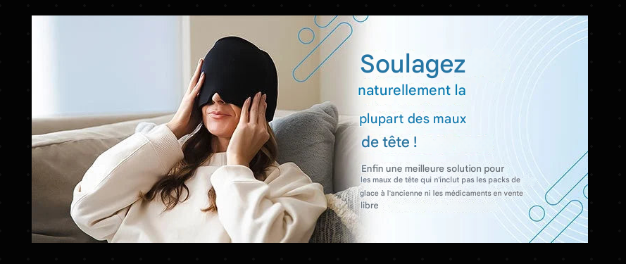 Casquette de Soulagement Migraine – Thérapie Chaud/Froid | Casque Gel Compressible 360°