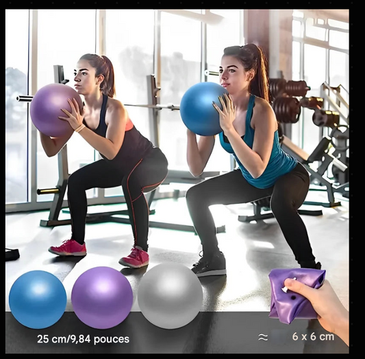 Balle Pilates 25 cm – Mini Ball de Yoga pour Renforcement du Core, Équilibre & Rééducation