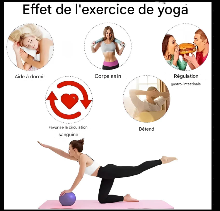 Balle Pilates 25 cm – Mini Ball de Yoga pour Renforcement du Core, Équilibre & Rééducation