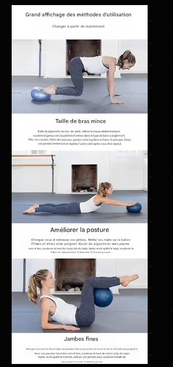 Balle Pilates 25 cm – Mini Ball de Yoga pour Renforcement du Core, Équilibre & Rééducation