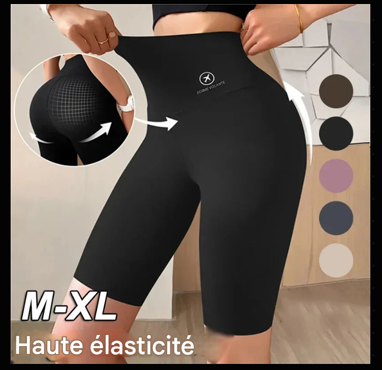 🧘‍♀️ Short Sport Femme Taille Haute Push-Up – Sans Couture, Yoga & Fitness (M à XL)