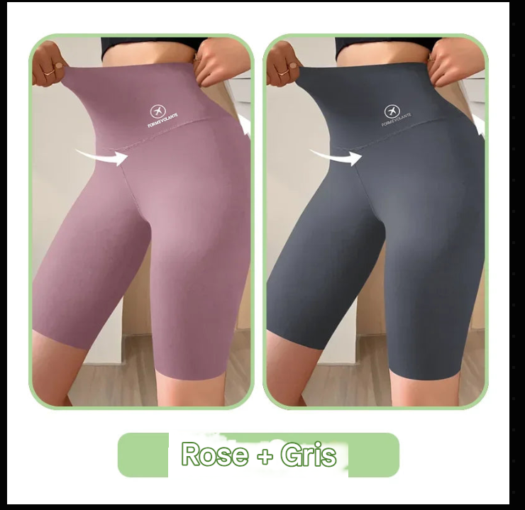 🧘‍♀️ Short Sport Femme Taille Haute Push-Up – Sans Couture, Yoga & Fitness (M à XL)