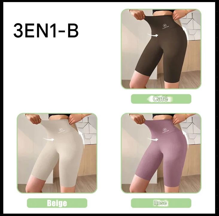 🧘‍♀️ Short Sport Femme Taille Haute Push-Up – Sans Couture, Yoga & Fitness (M à XL)