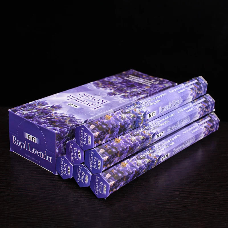 Encens Indien Naturel – 20 Bâtonnets Sauge Blanche, Lavande, Brise Marine | Méditation, Yoga, Purification