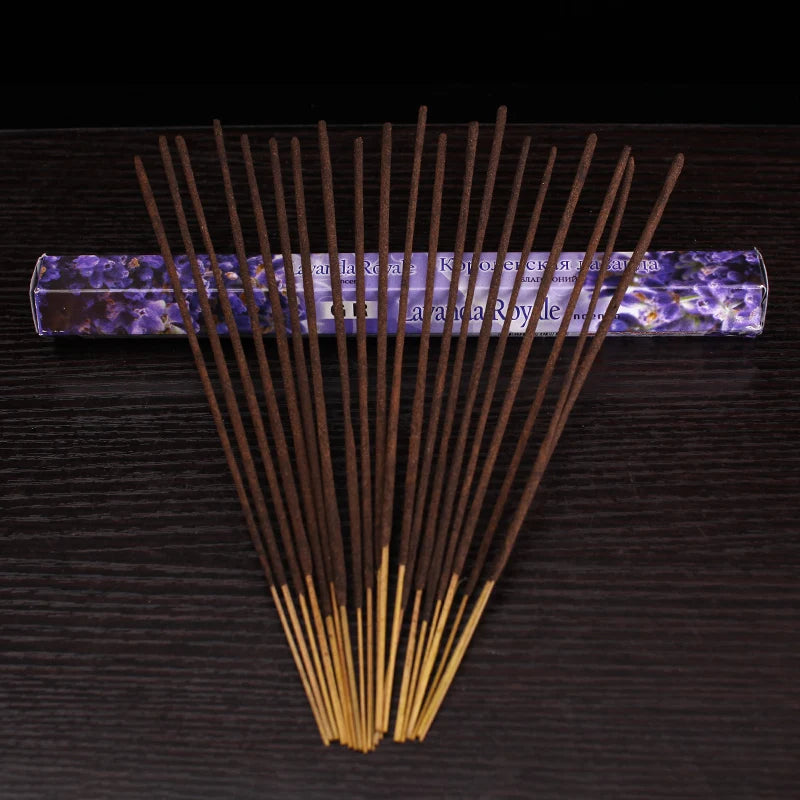 Encens Indien Naturel – 20 Bâtonnets Sauge Blanche, Lavande, Brise Marine | Méditation, Yoga, Purification