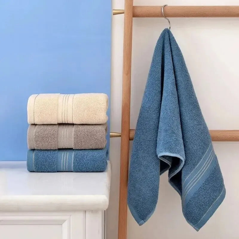 Lot de 2 Serviettes Visage Épaisses en Coton – Haute Absorption & Séchage Rapide
