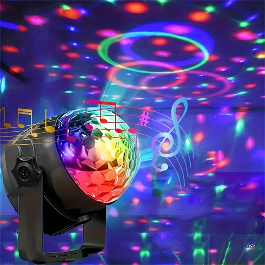 Disco Ball LED RGB – Lampe de Soirée Rotative à Effets Sonores | Idéal Mariages, Anniversaires, Fêtes