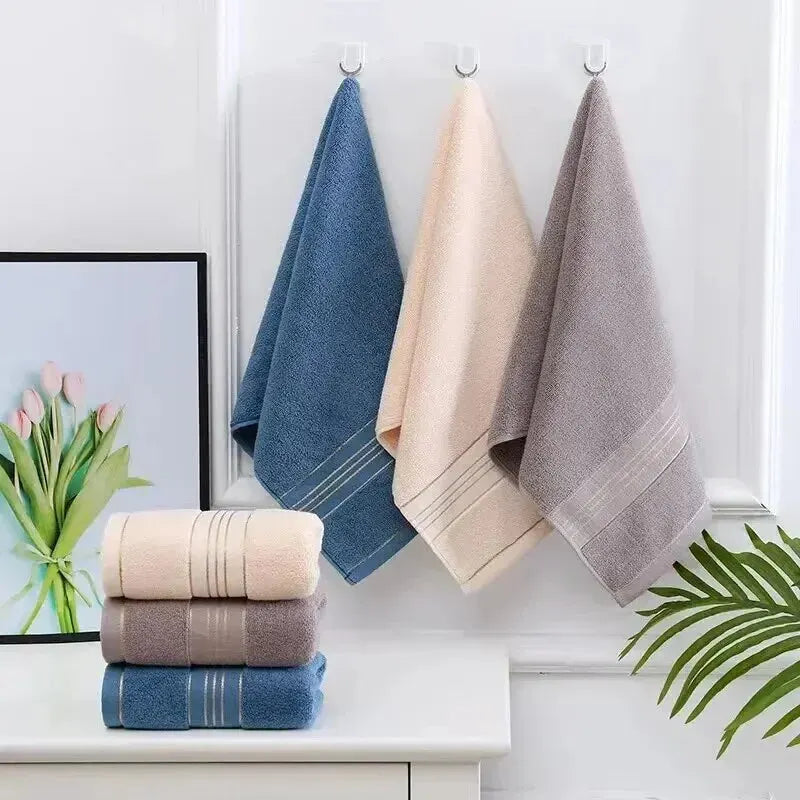 Lot de 2 Serviettes Visage Épaisses en Coton – Haute Absorption & Séchage Rapide