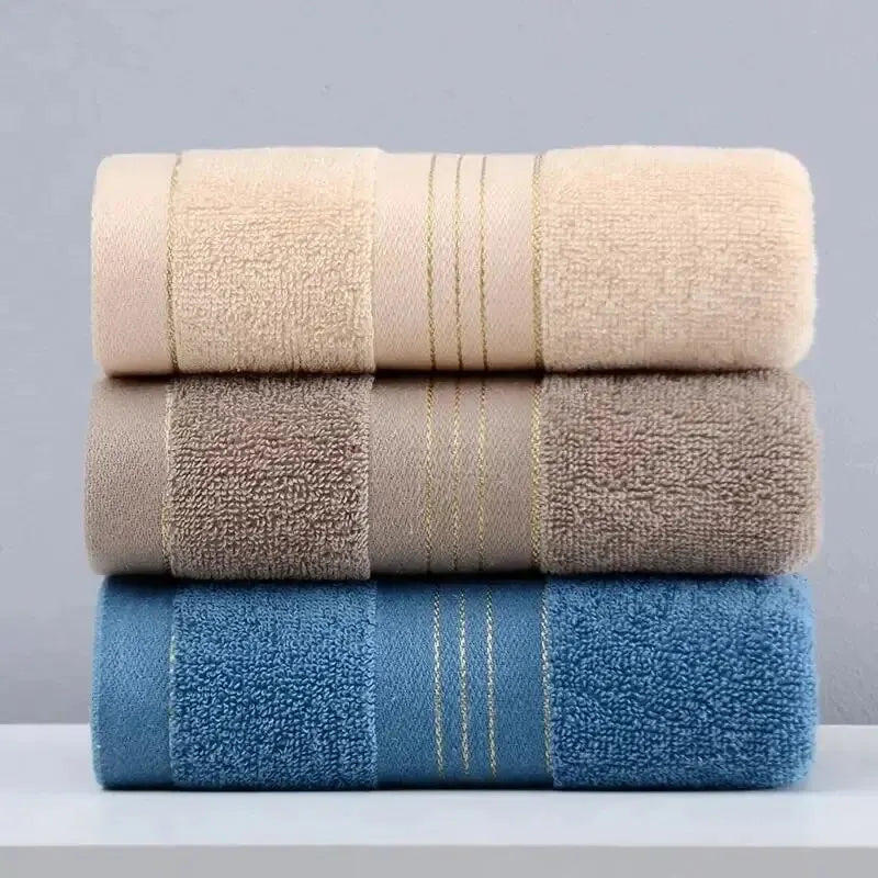 Lot de 2 Serviettes Visage Épaisses en Coton – Haute Absorption & Séchage Rapide