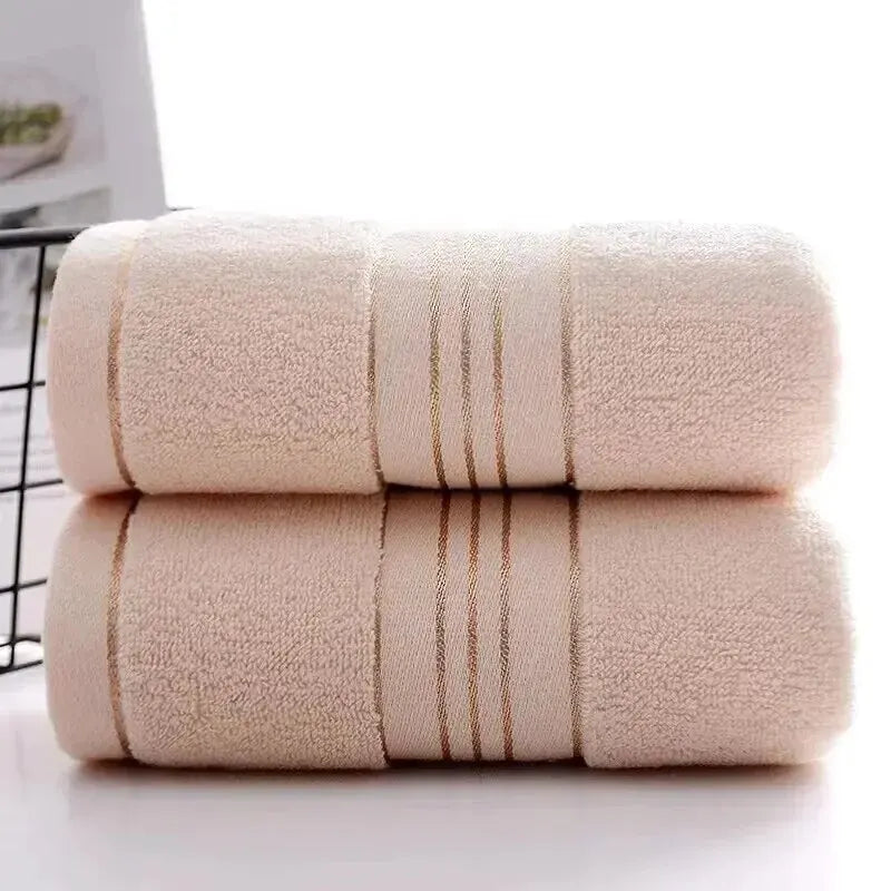 Lot de 2 Serviettes Visage Épaisses en Coton – Haute Absorption & Séchage Rapide
