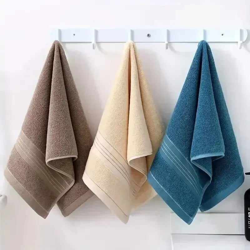 Lot de 2 Serviettes Visage Épaisses en Coton – Haute Absorption & Séchage Rapide