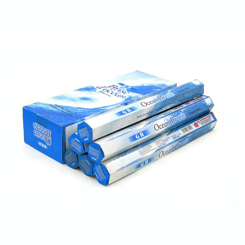 Encens Indien Naturel – 20 Bâtonnets Sauge Blanche, Lavande, Brise Marine | Méditation, Yoga, Purification