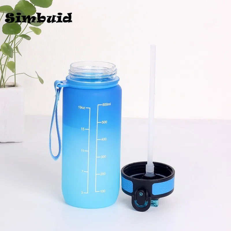 Bouteille d'Eau Sport 3 Tailles – Graduation Motivation avec Marquage Horaire et Anti-Fuite | Bouteille de Sport pour Gym et Outdoor